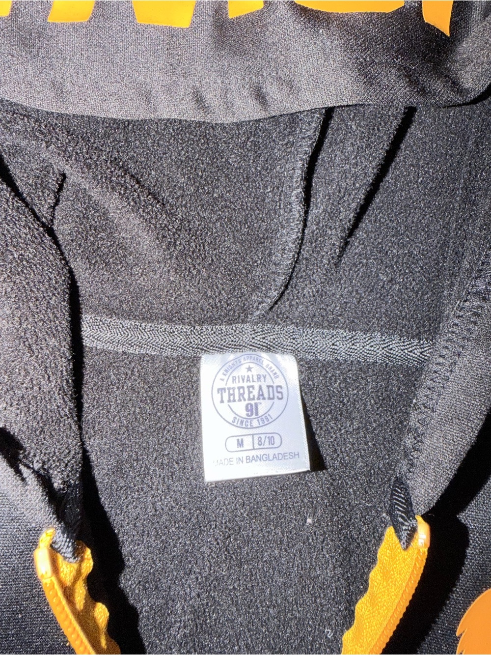 Rivalry Threads Black & Gold Hawkeyes Kids Zip Hoodie - Picture 3 of 3
